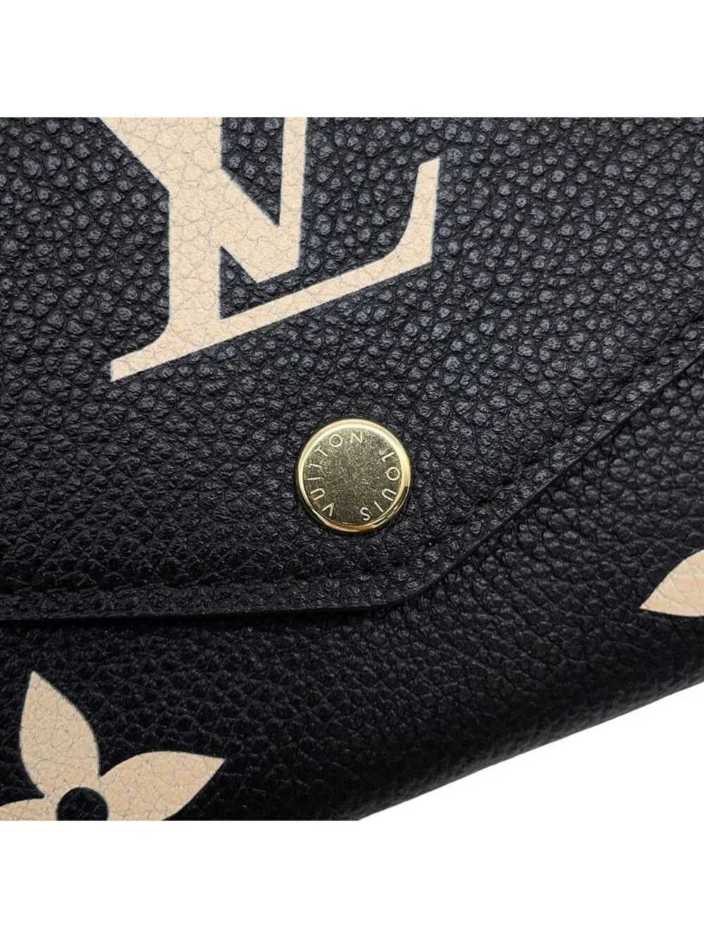 Louis Vuitton Wallet Monogram Empreinte Portefeuille Sarah Black